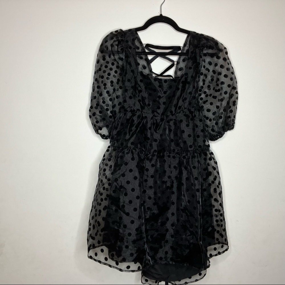 Forever 21 Polka Dot Sheer Top